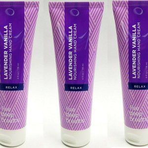 3 Pack Five Deep Breaths Lavender Vanilla Relax Nourishing Hand Cream